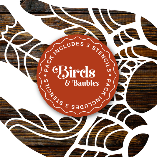 Schablonen für Kunst & Basteln von Made by Marley - Birds & Baubles